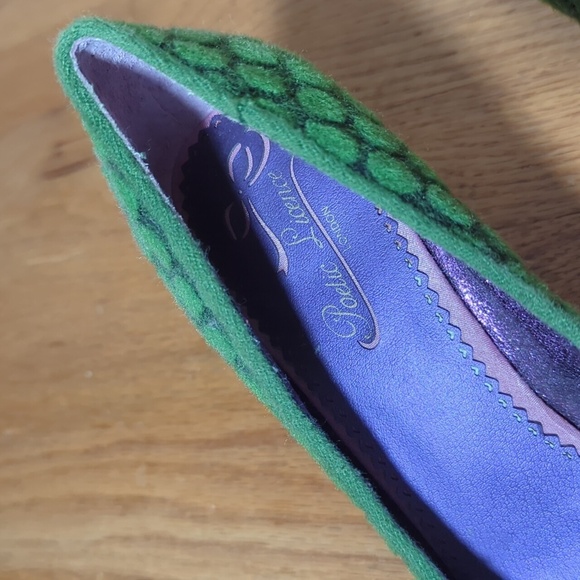 Poetic License Charm School Sz EU39.5 Green Polka Dot Heels - Picture 3 of 8